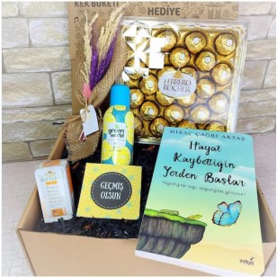 Geçmiş Olsun Hediyesi Lüks Paket, Ferrero Rocher Çikolata, Balparmak Apitera
