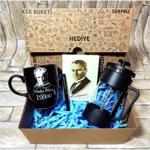 Atatürk Portreli Hediye Seti, FrenchPress