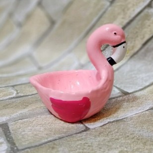Flamingo, El Yapımı Hand-Made Biblo, Şekerlik, 10cm, İkramlık