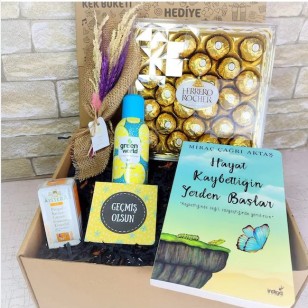 Geçmiş Olsun Hediyesi Lüks Paket, Ferrero Rocher Çikolata, Balparmak Apitera